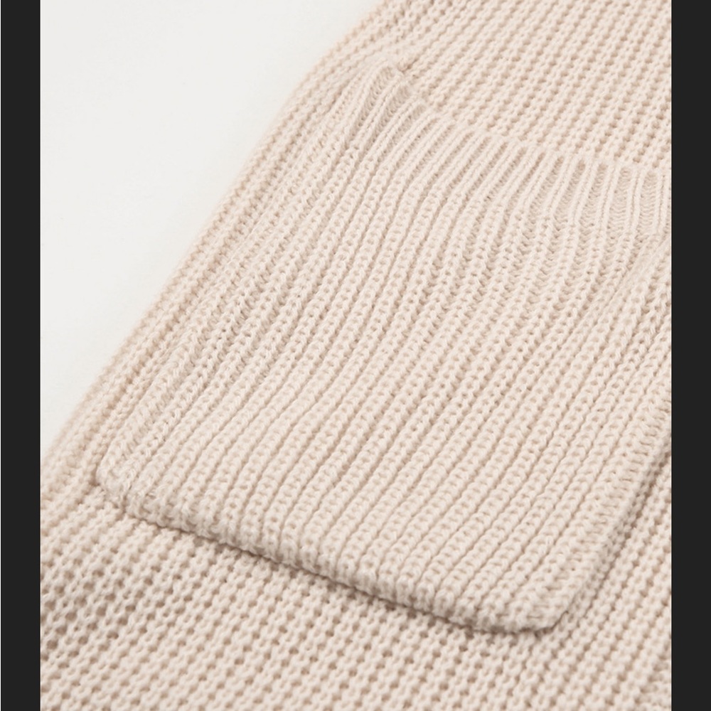 1 Left! 🎉 Beige Hooded Long Open Front Cardigan - Picture 8 of 10
